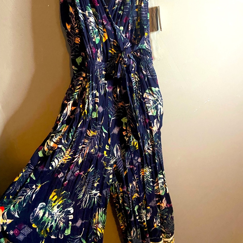 Surplice culotte jumpsuit